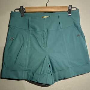 dazz Women’s Chino Cuffed Shorts w/ Pockets Size L 30W 3in Inseam Blue